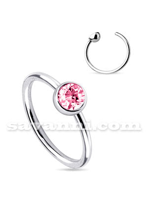 Ring Kirurgiskt Stål Färggrann Strass-sten