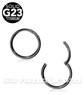 1.2mm Svart Segment Ring Clicker av Titan