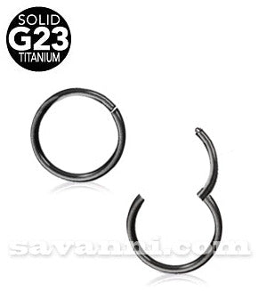 1.6mm Svart Segment Ring Clicker av Titan