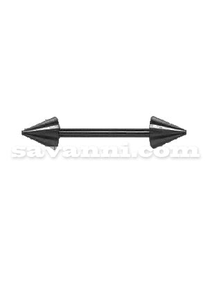Svart 1.6mm Barbell Piercingsmycke Koner