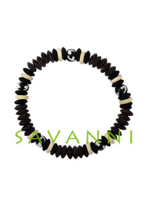 Armband Kokosträpärlor & Detaljpärlor