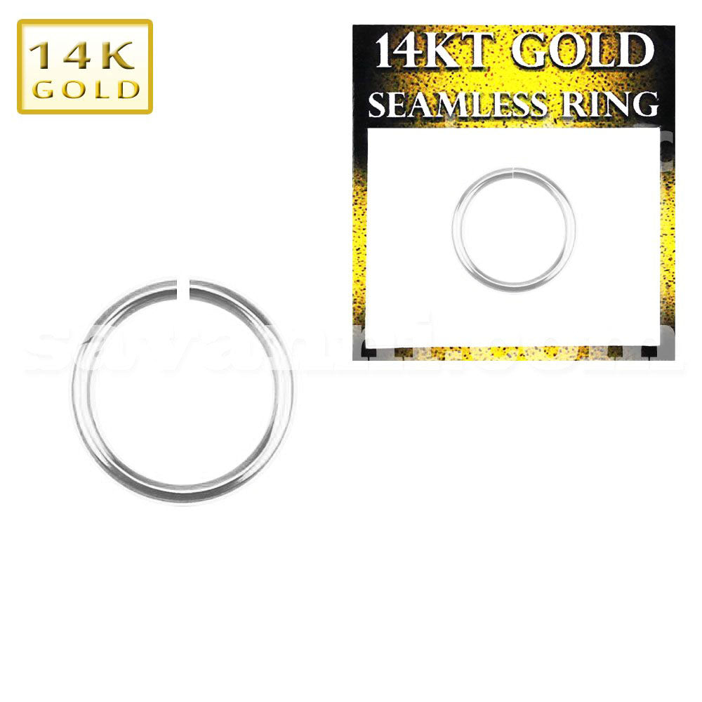 14K valkokulta rengas