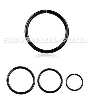 1.2mm Svart Slät Ring