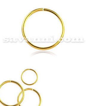 1.0mm Guldfärgad Slät Ring