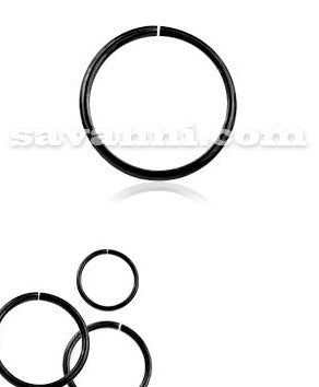 1.0mm Svart Slät Ring