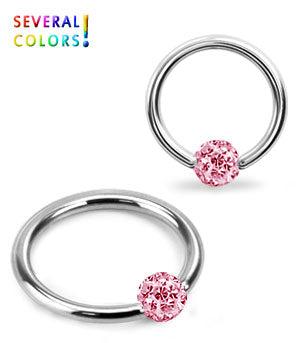 1.6mm Ring Crystal Kula 5mm