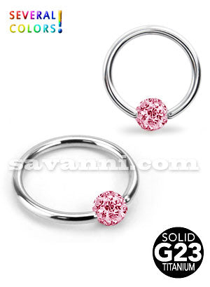 1.6mm Ring Titan Crystal Kula 5mm