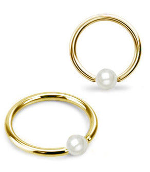 1.2mm Guldfärgad Ring Pärla