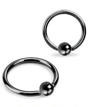 Svart 1.2mm Ring