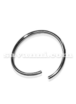 1.2mm Svart Slät Ring