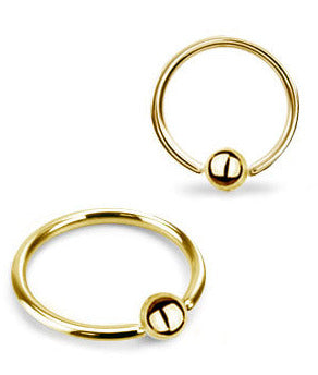 0.8mm Tunn Guldfärgad BCR-Ring