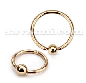 0.8mm Tunn Roséguldfärgad BCR-Ring