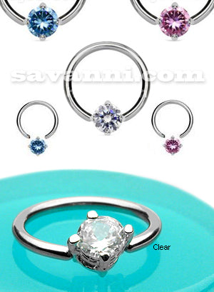 1.2mm BCR Piercingring Zircon