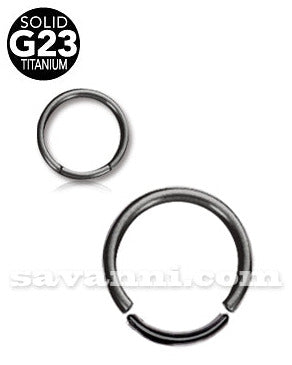 1.6mm Svart Segment Ring av Titan