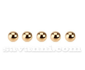 5st 5mm Roséguldfärgad Kirurgiskt Stål Kula 1.6mm