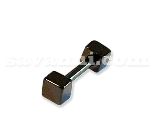 Black cube barbell