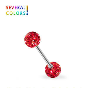 Crystal balls barbell