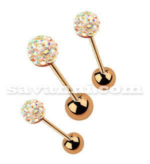 Helix-smycke Set Rose Gold Champagne Crystal