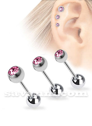 Helix-smyckeset Single Strass