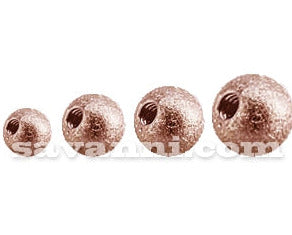1.6mm Smyckeskomponent Kula Sand Blast Rose Gold