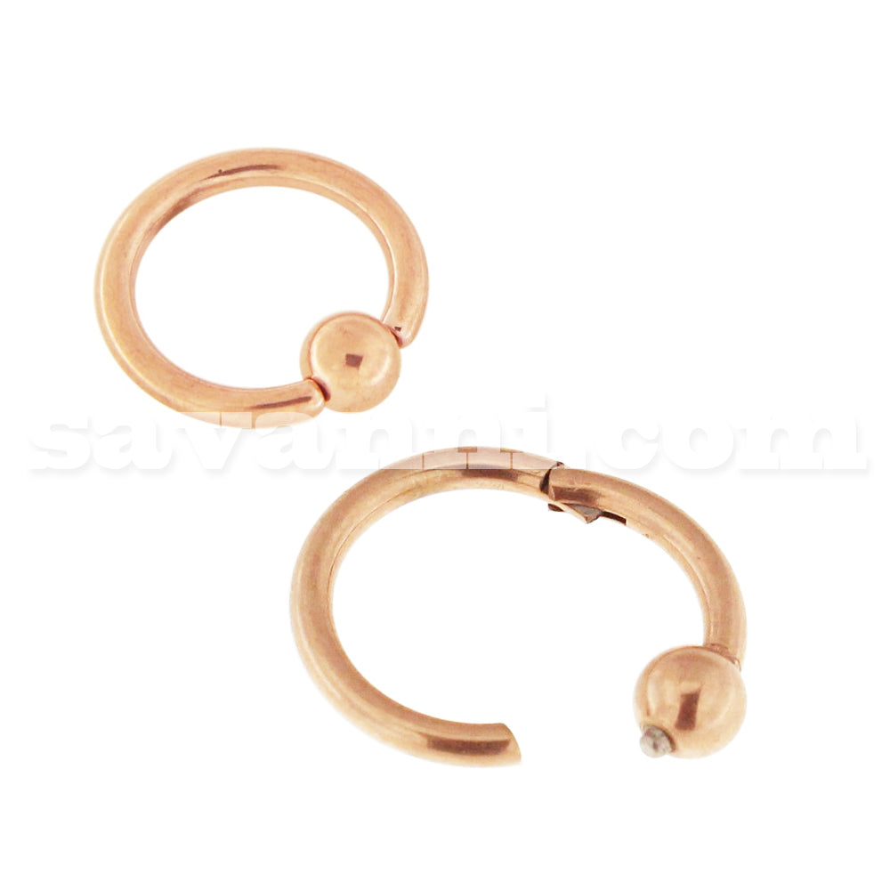 1.6mm Rosguld Segment Ring Clicker Kula