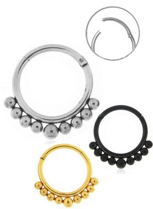 1.2mm Segment Ring Clicker Tribal Balls