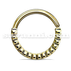 1.2mm Piercingring Grooved Half Circle