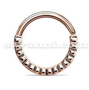 1.2mm Piercingring Grooved Half Circle