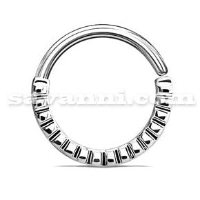 1.2mm Piercingring Grooved Half Circle