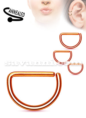 1.2mm Halv Piercingring Rose Gold
