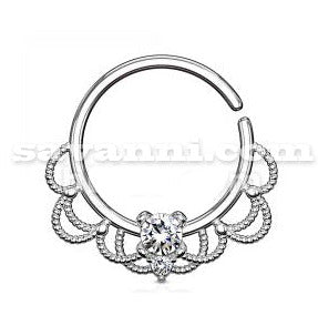 1.2mm Piercingring Royal Cut