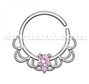 1.2mm Piercingring Royal Cut