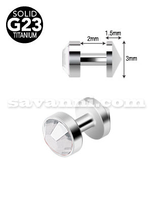 Skin Diver Piercingsmycke Titan Zircon