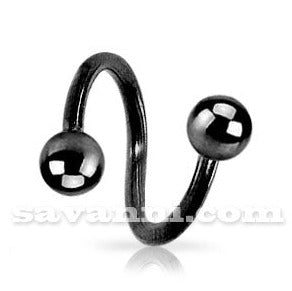 1.6mm Svart Spiral