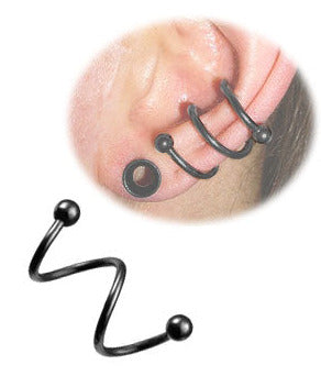1.2mm Svart Dubbelspiral