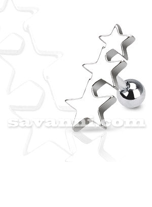 Helix/Tragus-smycke Stjärnor