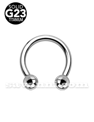 1.2mm Hästskobarbell med Inre Gängor Titan