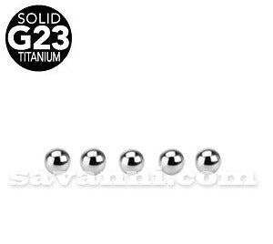 5 3mm Uppsättning Smyckeskomponent Kula Titan 1.2mm