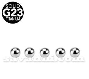 5 5mm Uppsättning Smyckeskomponent Kula Titan 1.6mm