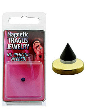 Tragus-smycke Svart Kon med Magnet