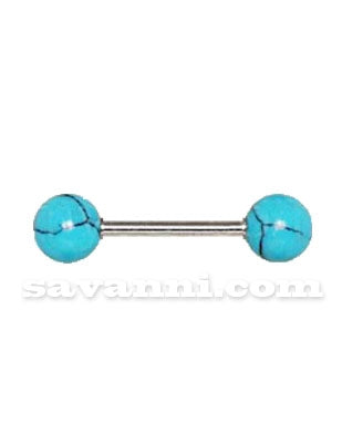 1.6mm Turkos Kirurgiskt Stål Barbell