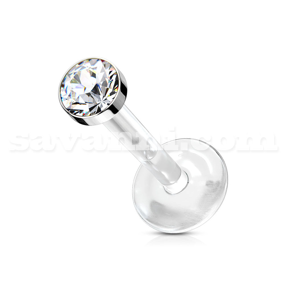 1.2mm Bioflex Labret Strass Cylinder