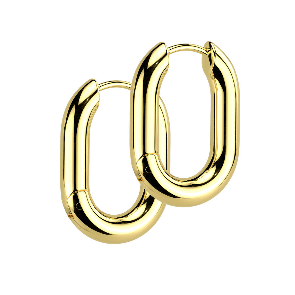 Ovaalit Korvarenkaat Kirurginteräs (parihinta)