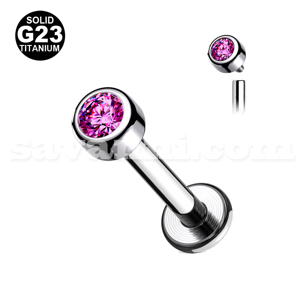 1.2mm Labret Titan Cylinder Strass