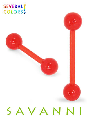1.6mm Färggrann Barbell av Akryl 