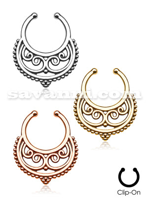 Fake Septum Snirklig Halvmåne 