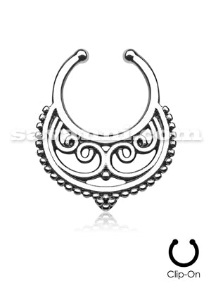 Fake Septum Snirklig Halvmåne 