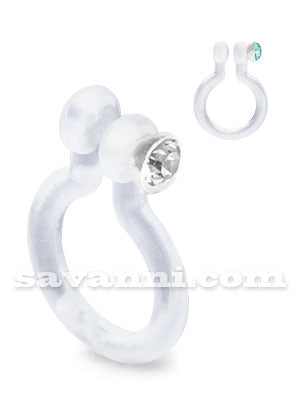 Clips Ring av Akryl med Strass