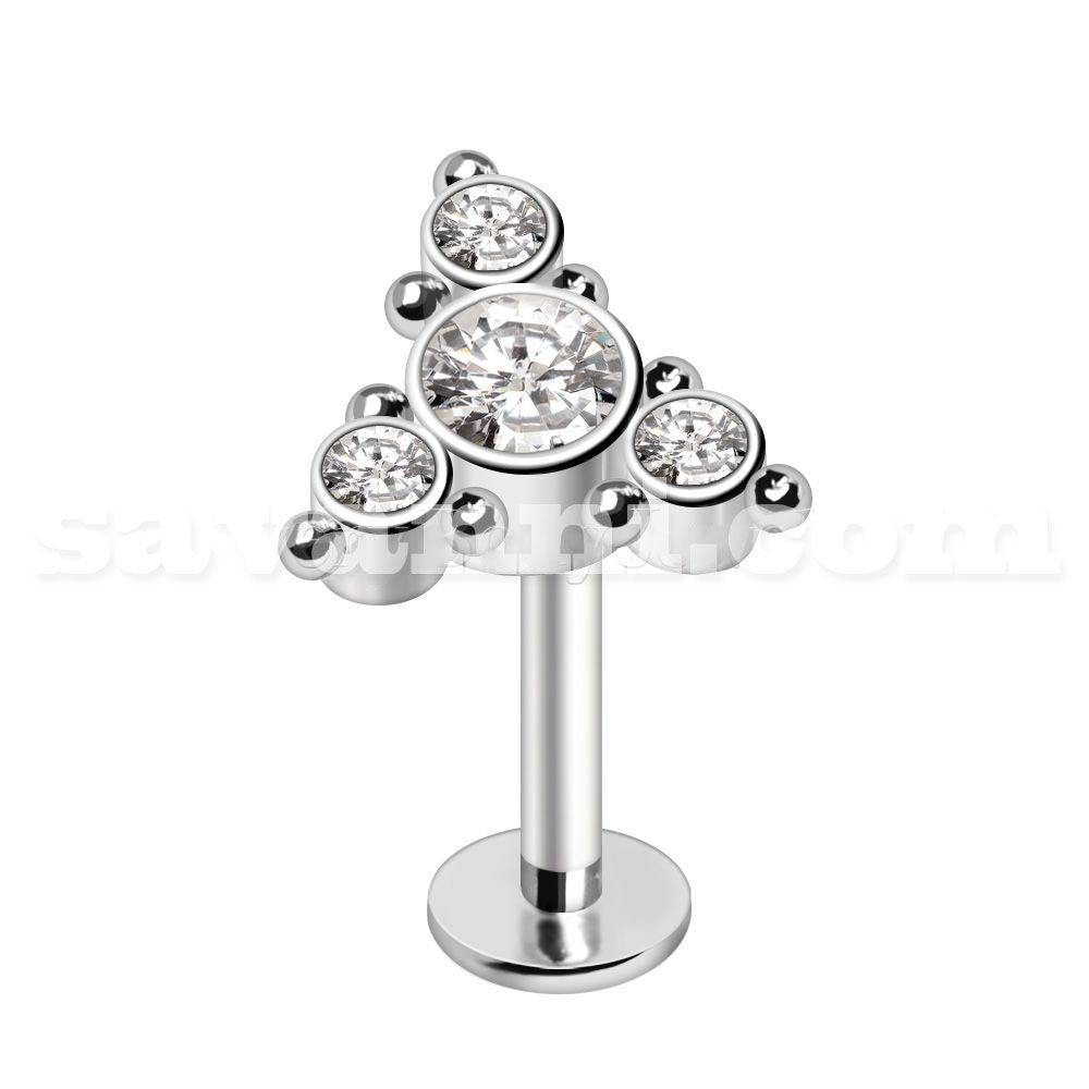 1.2mm Labret Zircon Triangle