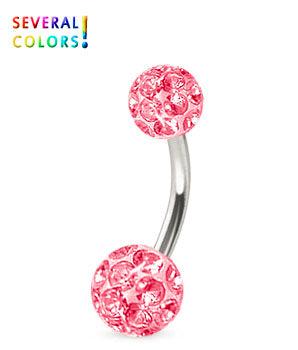 Belly piercing crystal balls